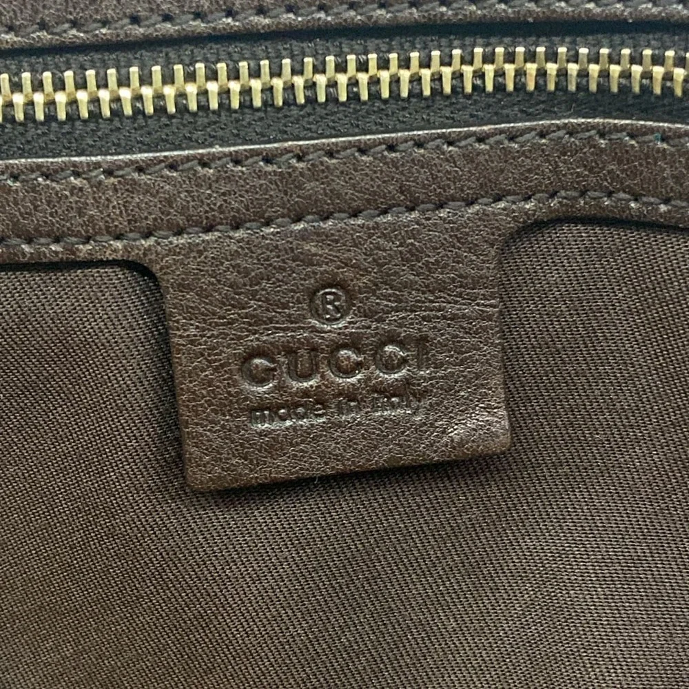 Gucci GG/Charlotte Tote Bag 203504 Beige Dark Brown Jacquard Leather